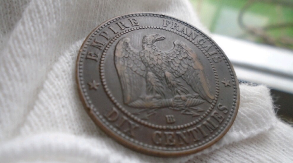 10 Centimes 1865 BB. II Imperio Francés. Napoleón III. 20191022-191157
