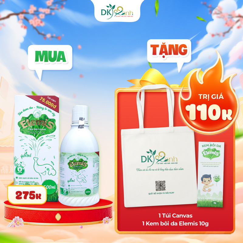 mua 1 elemis 500 tặng 1 túi canvas 1 kem bôi da 10g