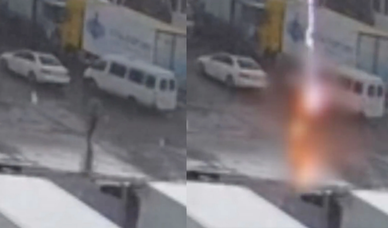 Hombre muere al impactarle un rayo en la cabeza, video lo demuestra