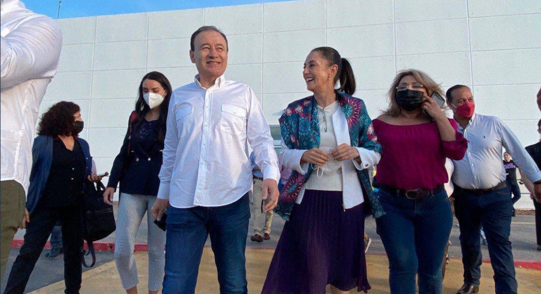 Claudia Sheinbaum es recibida con mariachis en Sonora