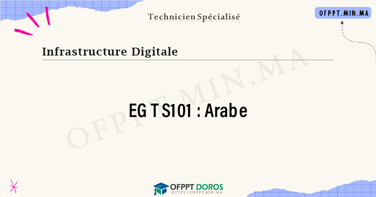 Sommaire détaillé du cours Arabe EGTS101 OFPPT - Structure du module