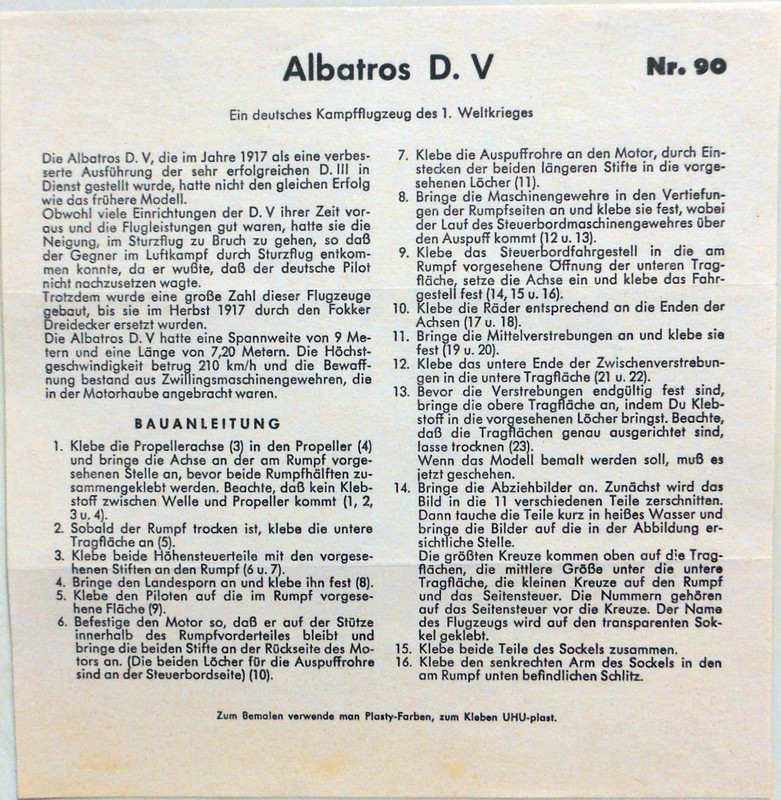 Plasty Airfix Albatros D.V Instructions (90)