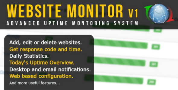 Advanced Website Uptime Monitor PHP Script