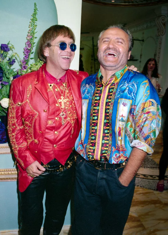 Gianni Versace with elton John