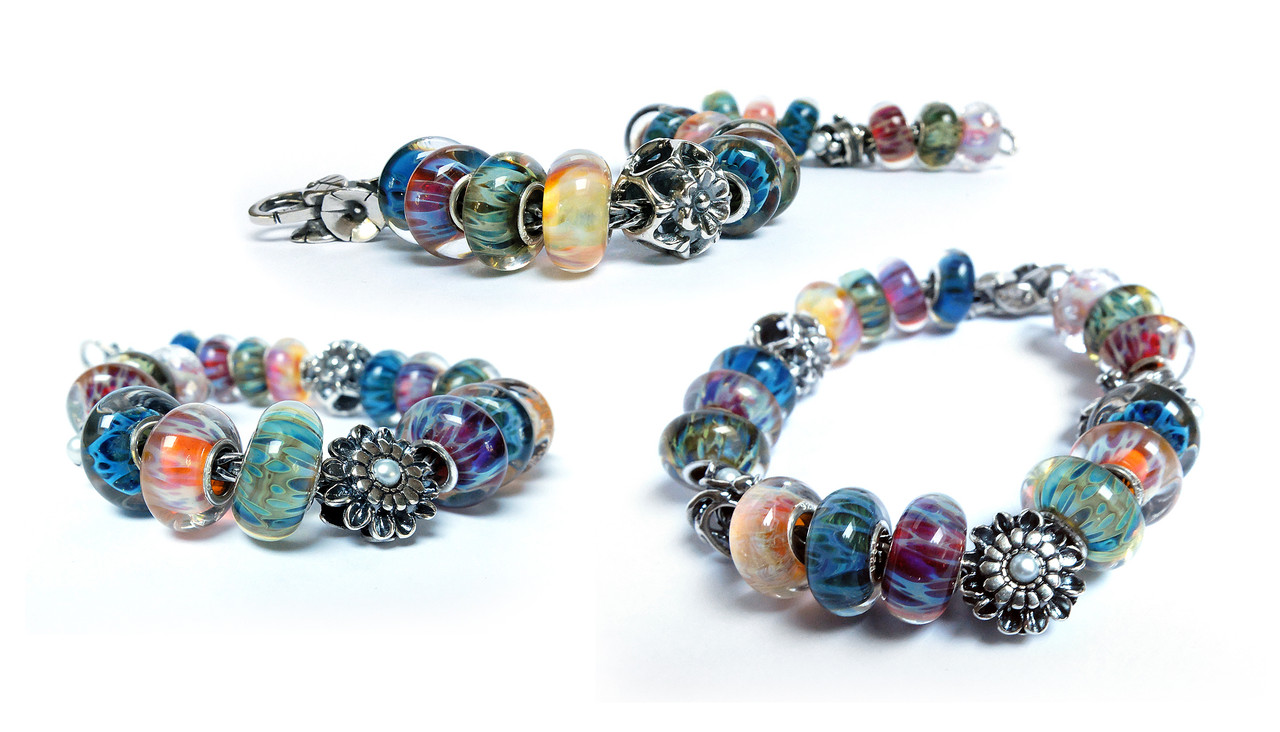 Boro-trollbeads bracelet
