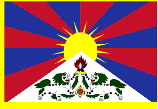 Le drapeau du Tibet 