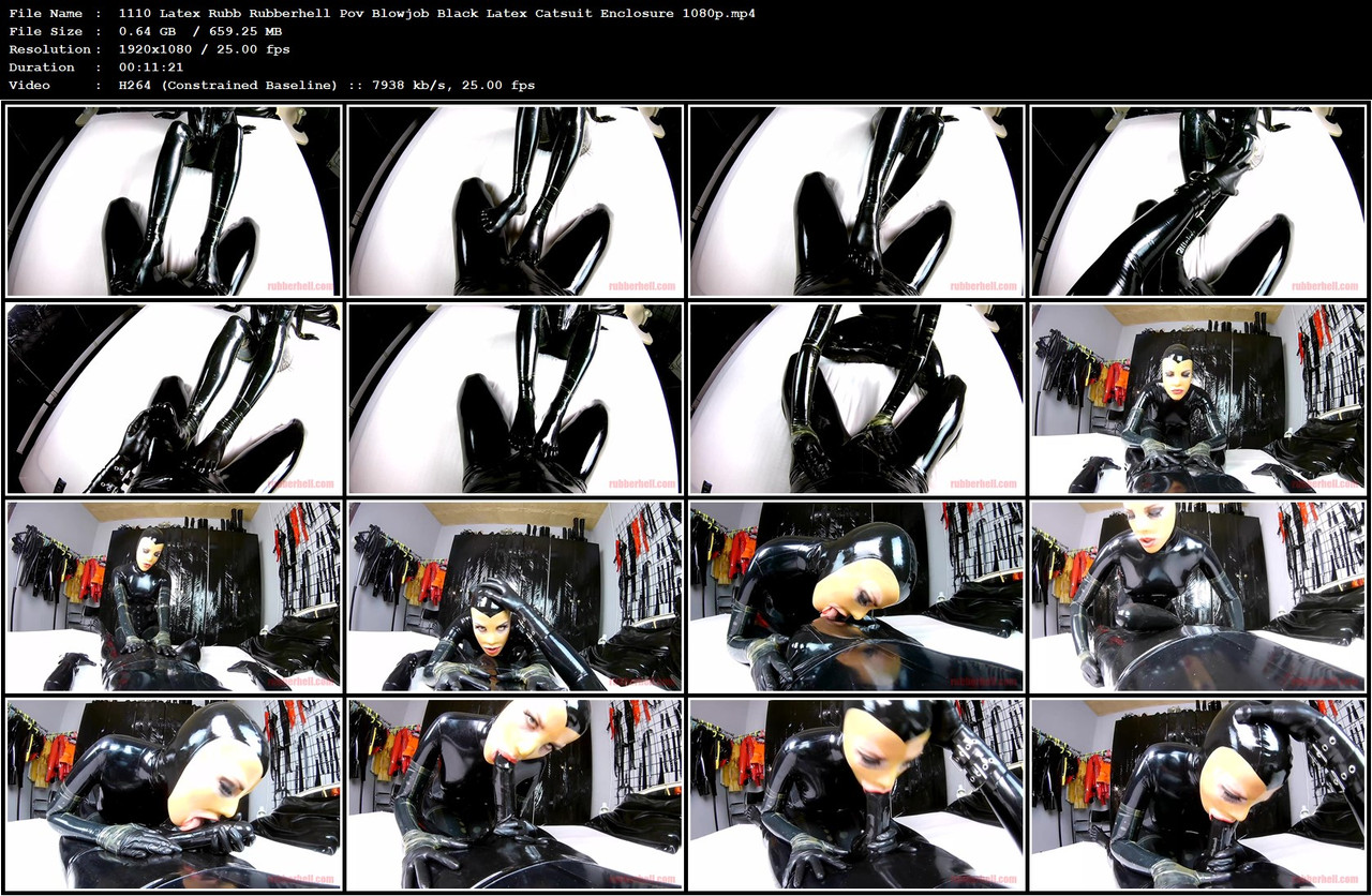 1110 Latex Rubb Rubberhell Pov Blowjob Black Latex Catsuit Enclosure 1080p mp4