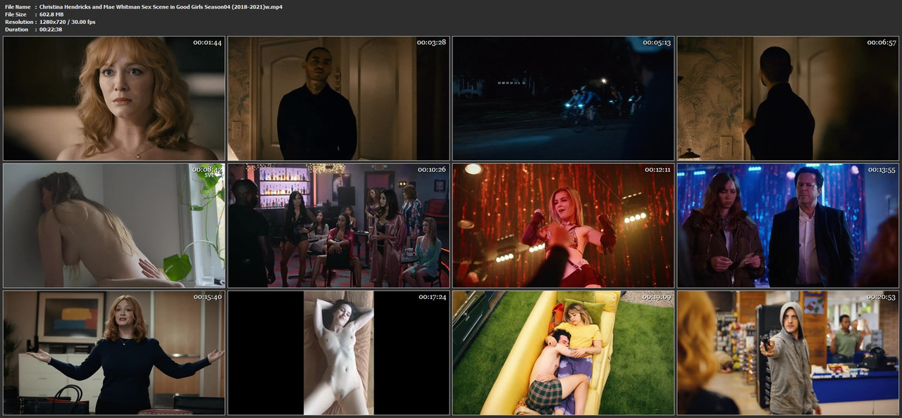 Christina Hendricks and Mae Whitman Sex Scene in Good Girls Season04 (2018-2021)w.mp4
