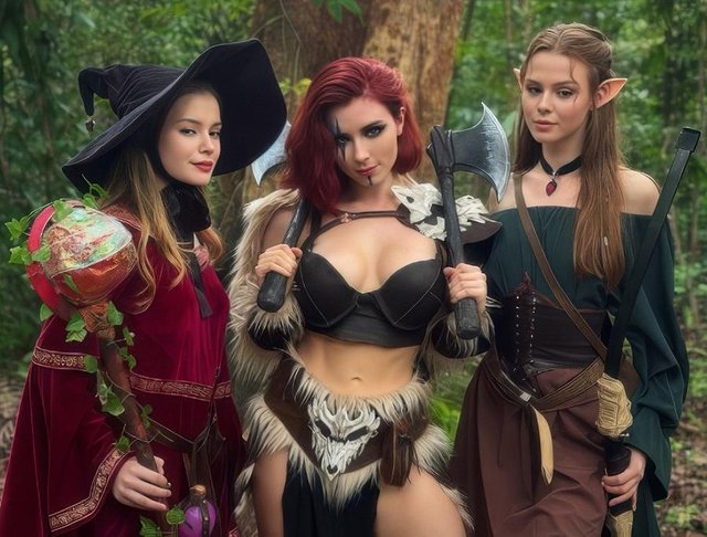 Three Young Girlfriends Play A Role-Playing Sex Game 14