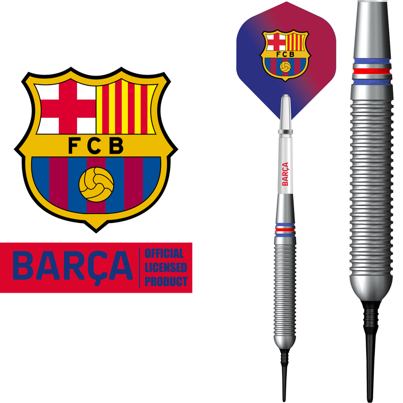 FC Barcelona Official Licensed Soft Tip Darts Brass BARÇA 18g — Postimages