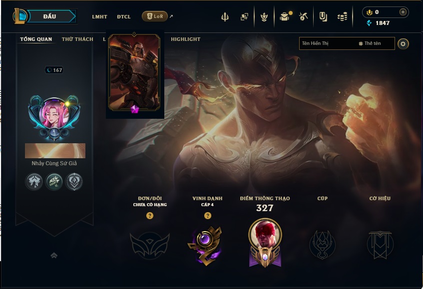 Acc LMHT # - Không Khung