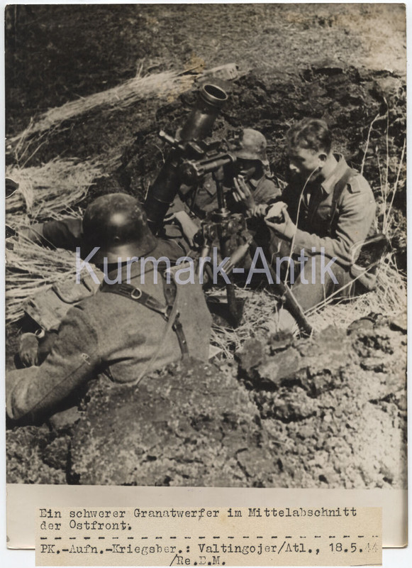 Foto Wehrmacht Ost Front Russland Mörser Panzer Grenadier combat