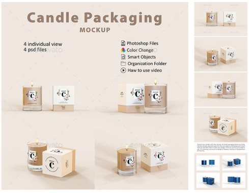 Candle Packaging Mockup