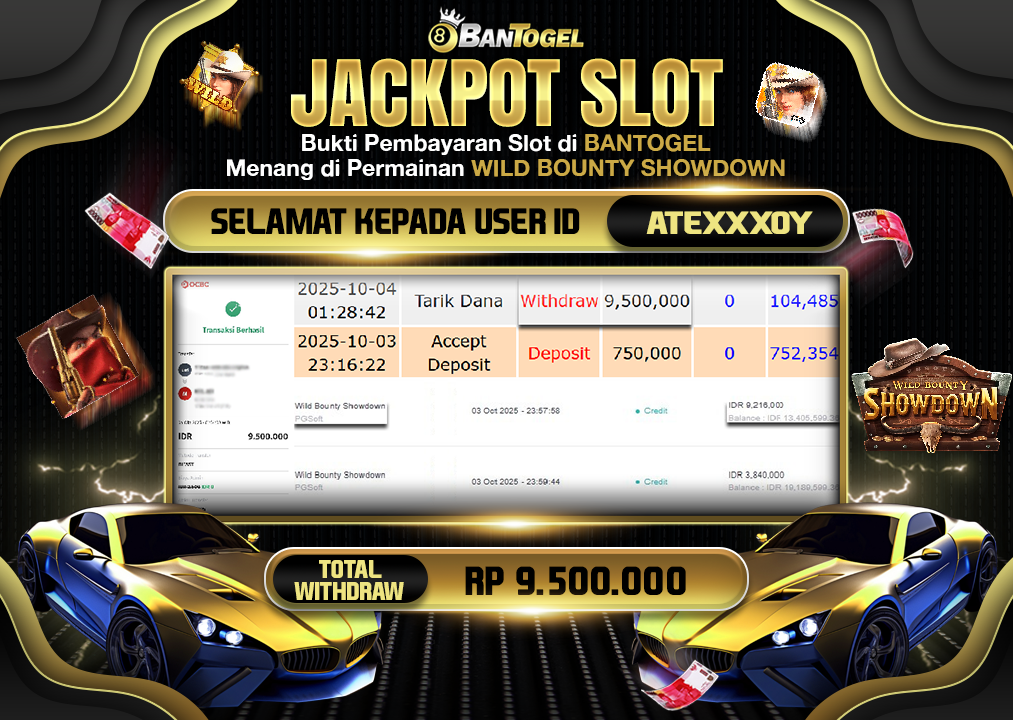 BUKTI JACKPOT LUNAS BANTOGEL