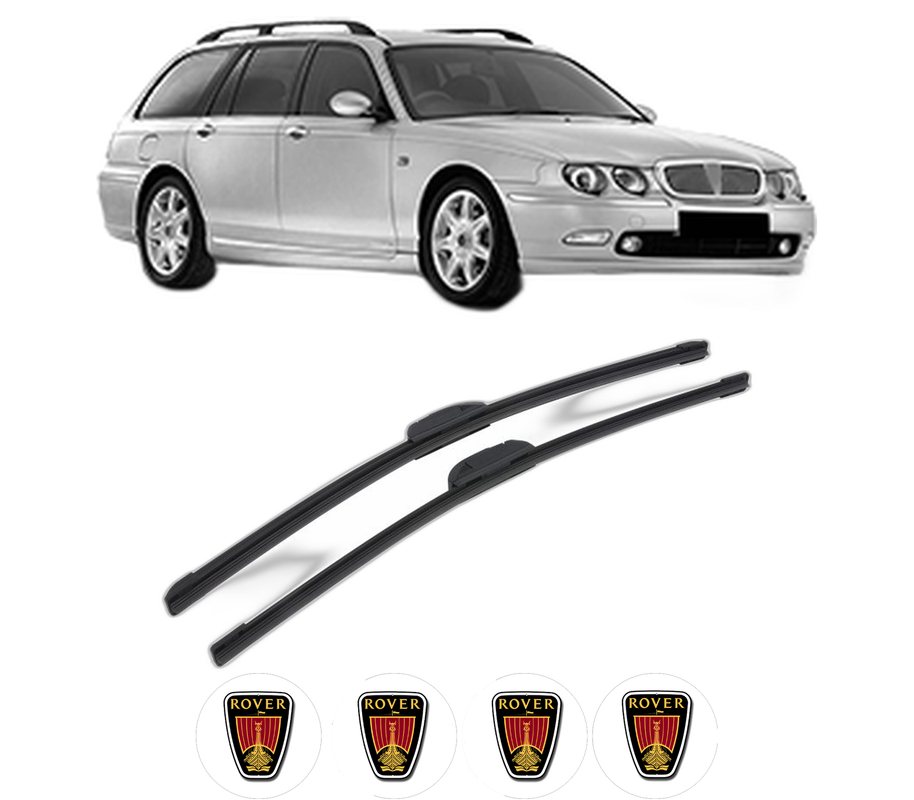 Set stergatoare auto ROVER 75 I Tourer (RJ) din 2001-2005, pentru parbriz auto, 2 bucati, Bosch Aerotwin Retrofit, din cauciuc siliconat rezistent, 4 Stickere Auto ROVER