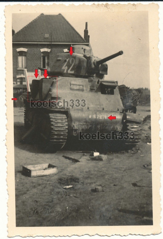 Foto SOMUA Panzer französischer Tank Wehrmacht B