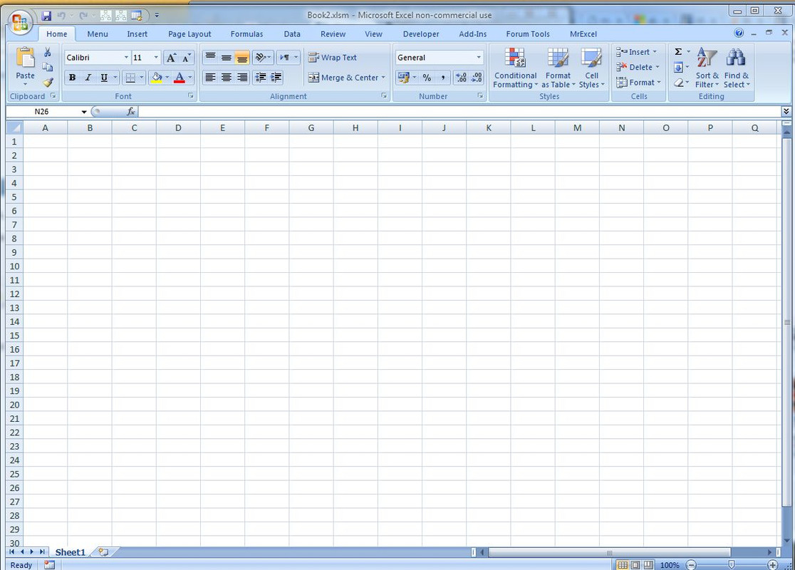 No UserForm on Excel Worksheet
