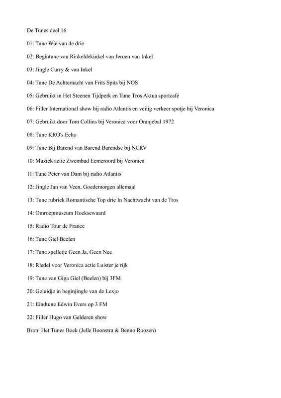 tunes deel 16