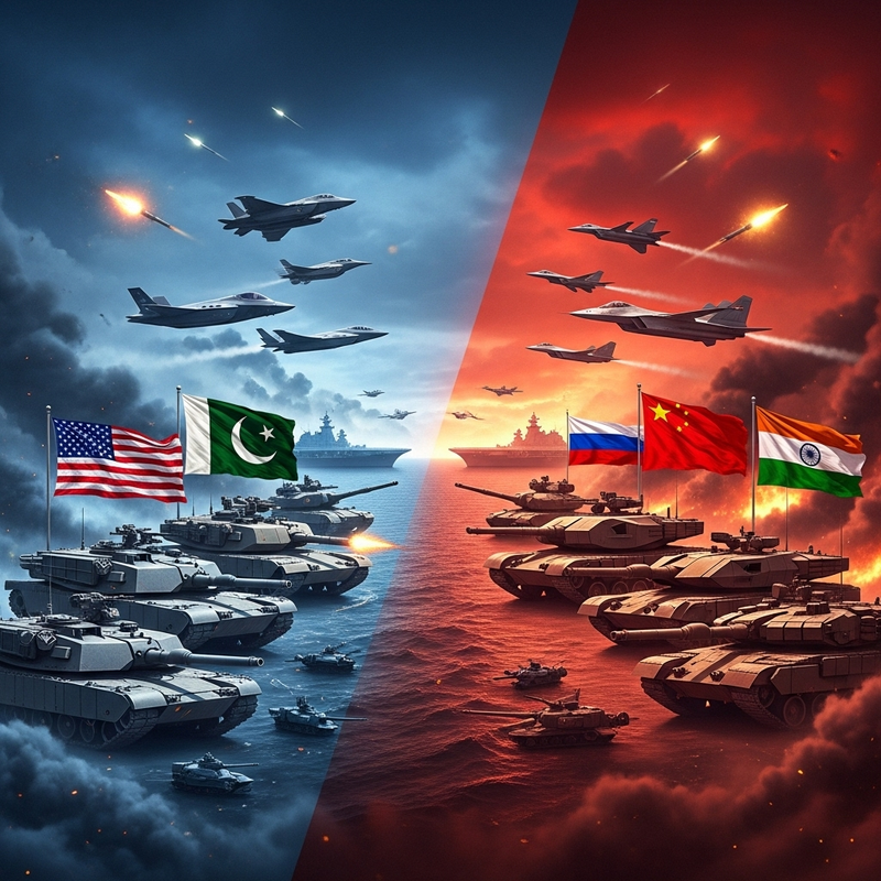 US vs Russia China India সামরিক শক্তির তুলনা