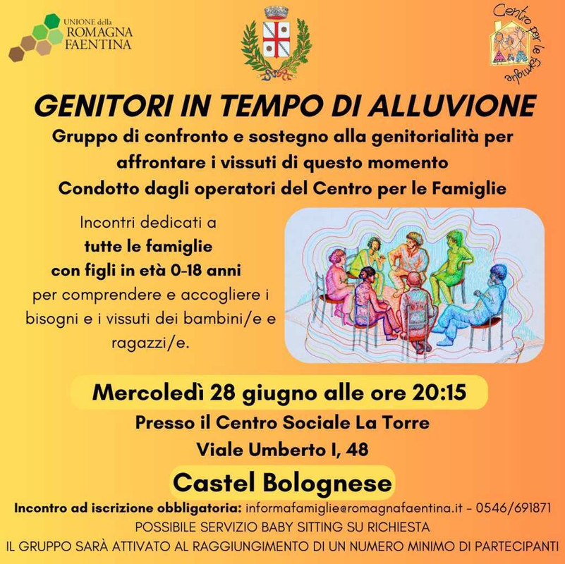 Mercoledì 28 giugno Incontri per bambini e genitori sui temi dell’emergenza alluvione