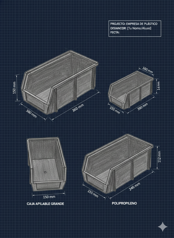 Familia de Cajas Apilables