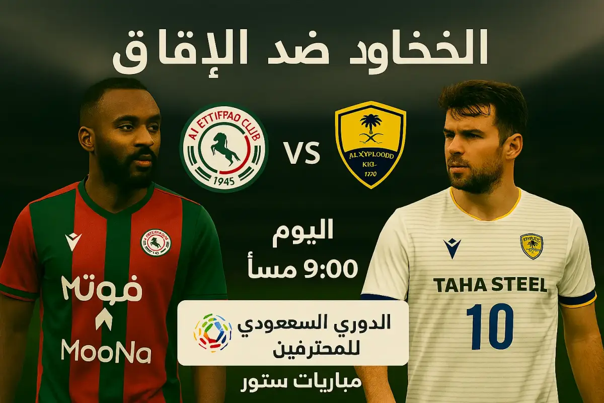 مباراة الاتفاق والخلود الدوري السعودي الاتفاق يواجه الخلود في مباراة قمة