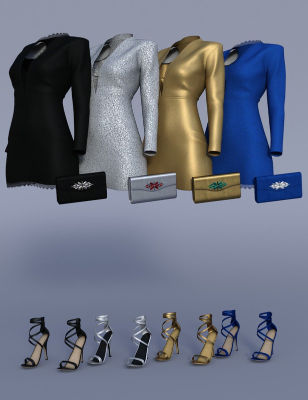 dForce Chic Club Outfit Textures dForce Chic Club Outfit Textures