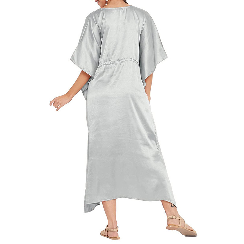 Women Satin Silk Nightdress Lingerie Sleepwear Nightgown Maxi Robe Loungewear - Picture 102 of 125