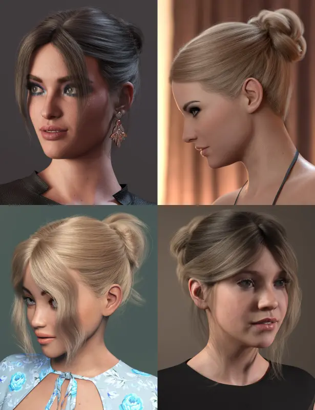 MEGA Updo 2 Hair for Genesis 8 and 8.1 Females