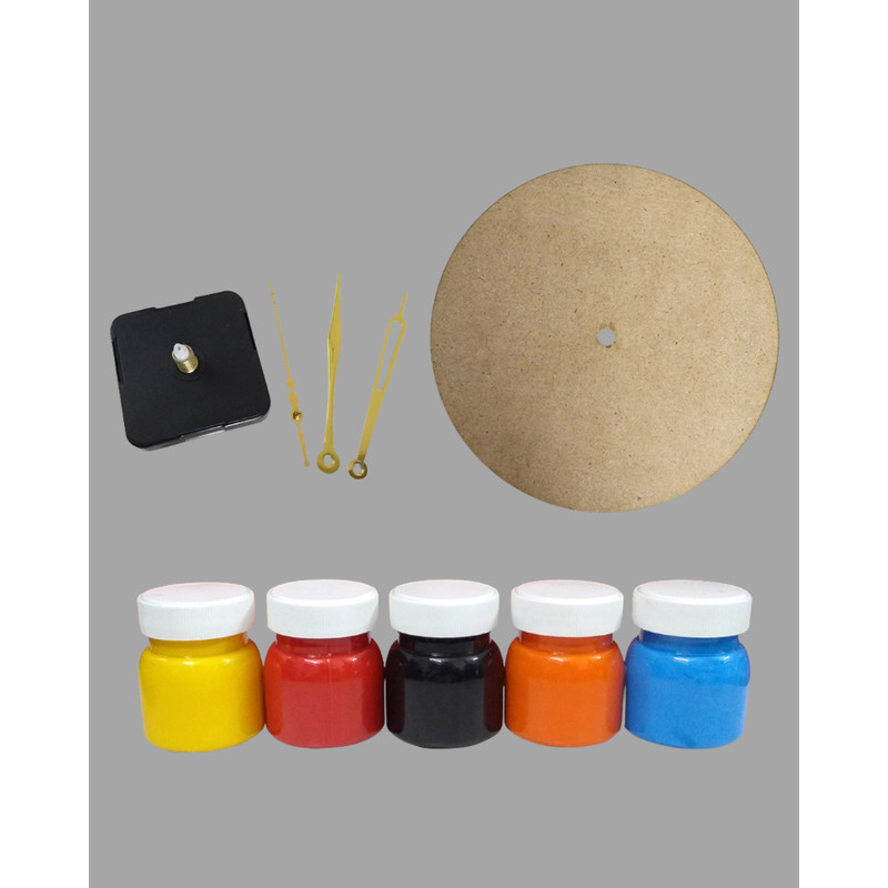 Fluid Art on MDF Round Clock DIY Kit