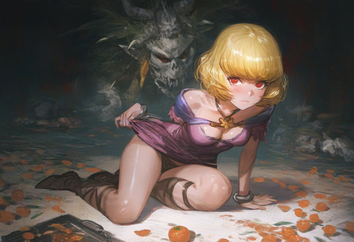 1girl, {{{clementine}}}, [[overlord]], {kobayashi ritz (artist)}, {{reoen (artis s-3211229882