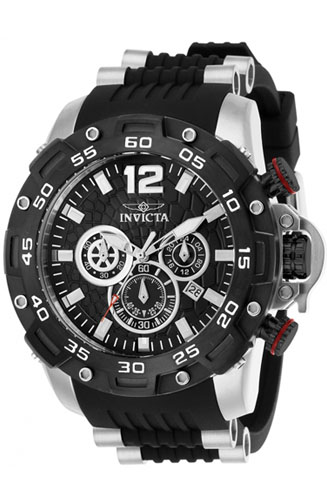 Invicta 26403 Pro Diver Black Dial Polyurethane Strap Chronograph
