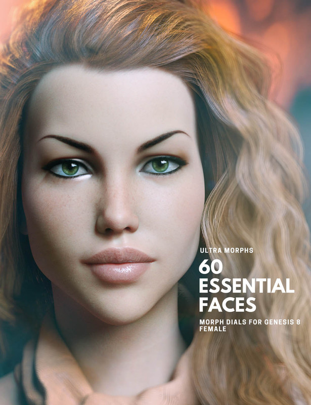 Ultra Face Morphs - 60 Essential Faces For Genesis 8 Female Ultra Face Morphs - 60 Essential Faces For Genesis 8 Female