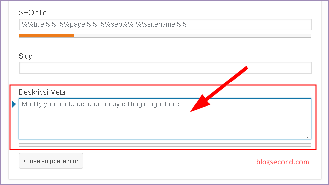 Menambah Deskripsi Konten pada WordPress