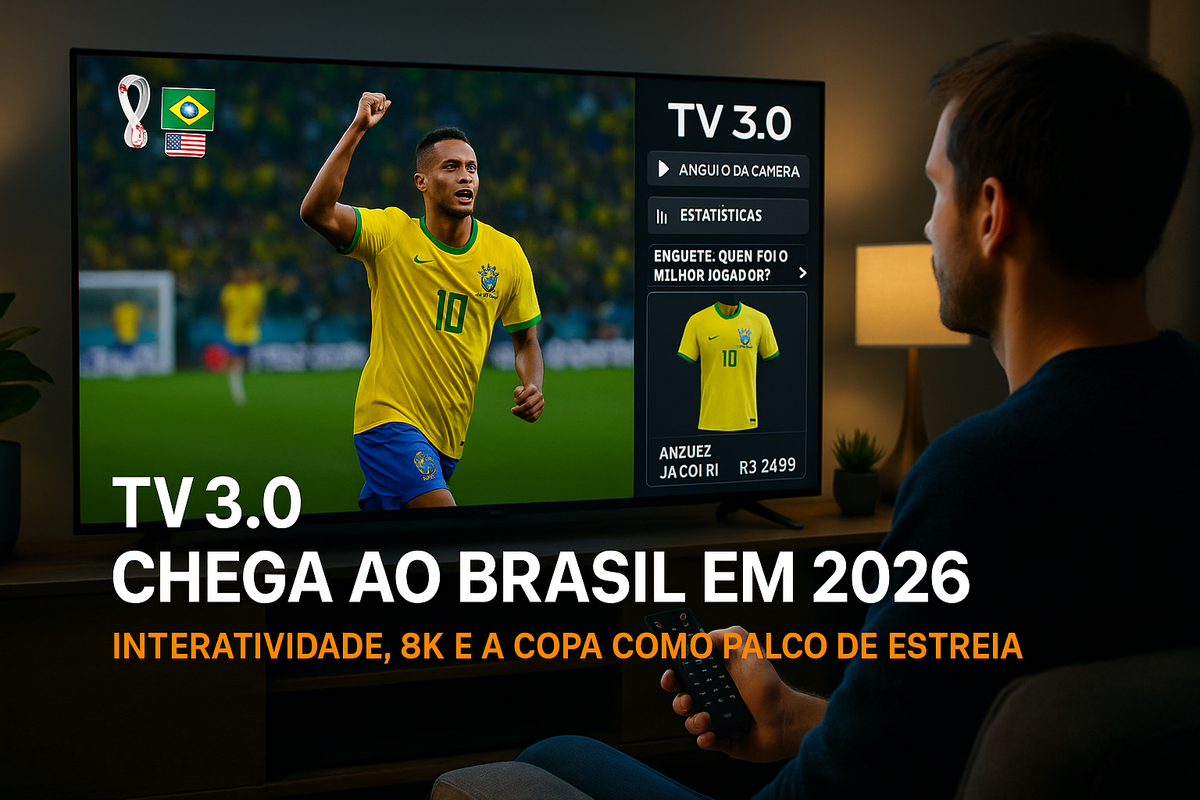 TV 3.0 Chega ao Brasil em 2026: Interatividade, 8K e a Copa como Palco de Estreia
