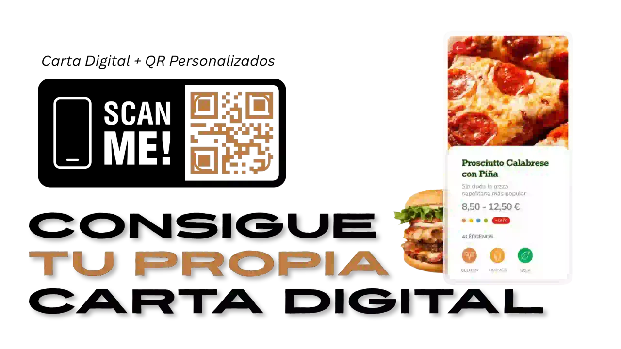 Ejemplo de carta digital optimizada para hostelería