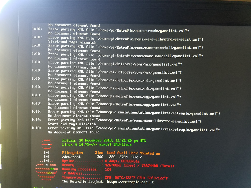 Error Parsing XML File ... No Document Element Found - RetroPie Forum