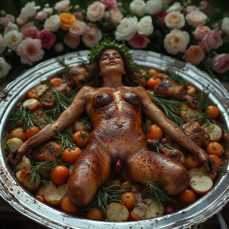 Garden wedding wom served Brown hair 0 02