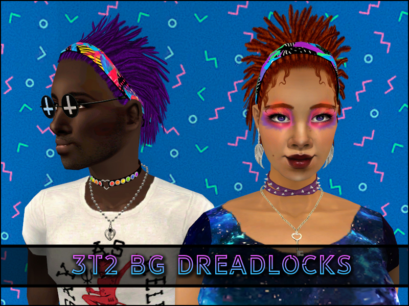 3t2 BG Dreadlocks hair preview
