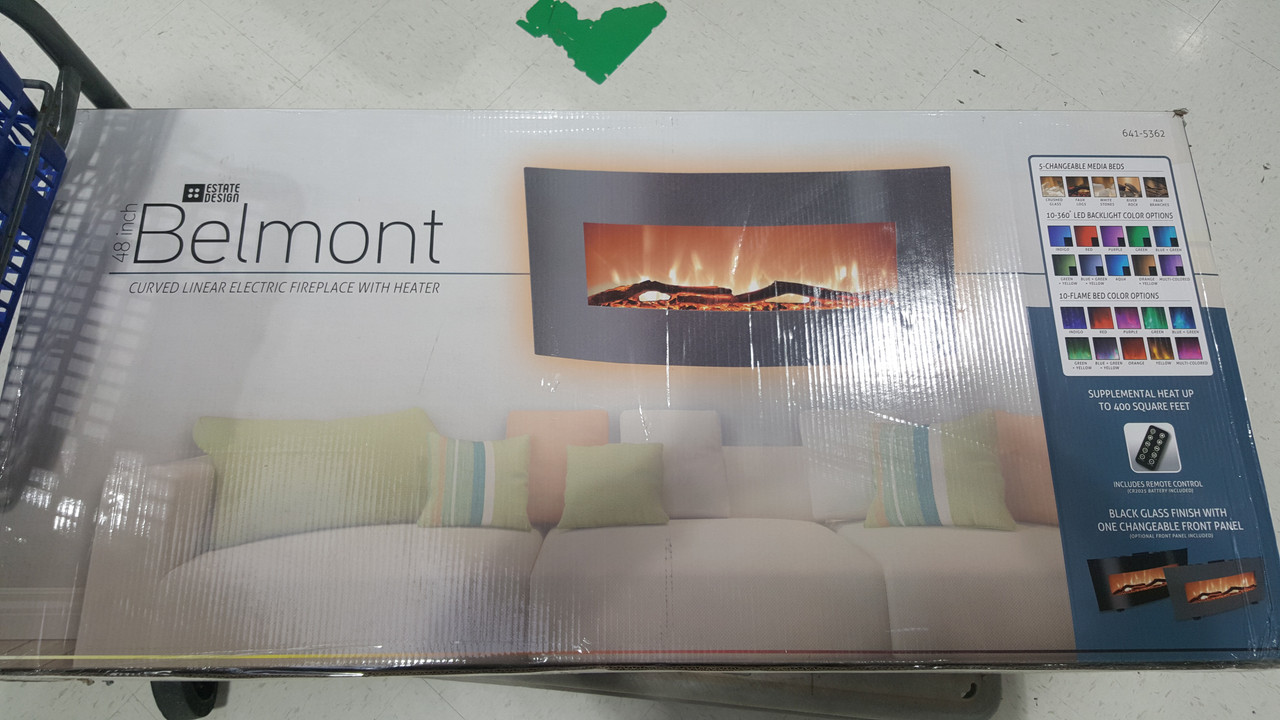 Belmont Curved Electric Fireplace
