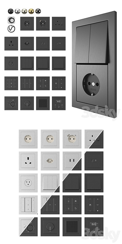 Jung LS-Design set Metal