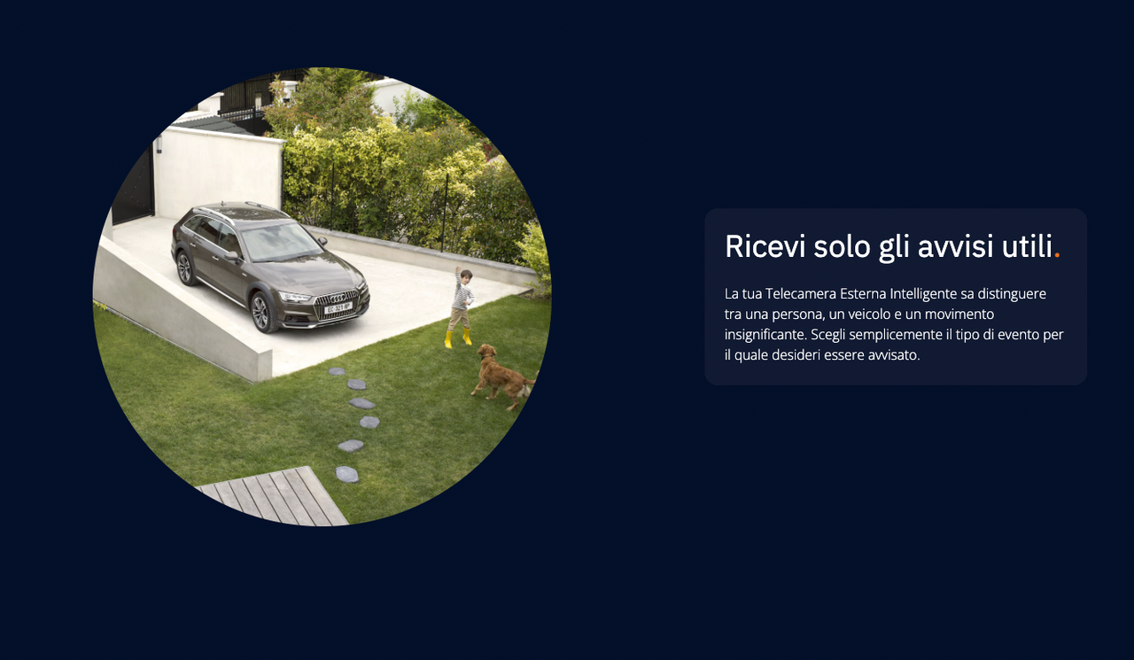 Videocamera esterna intelligente con sirena - nero