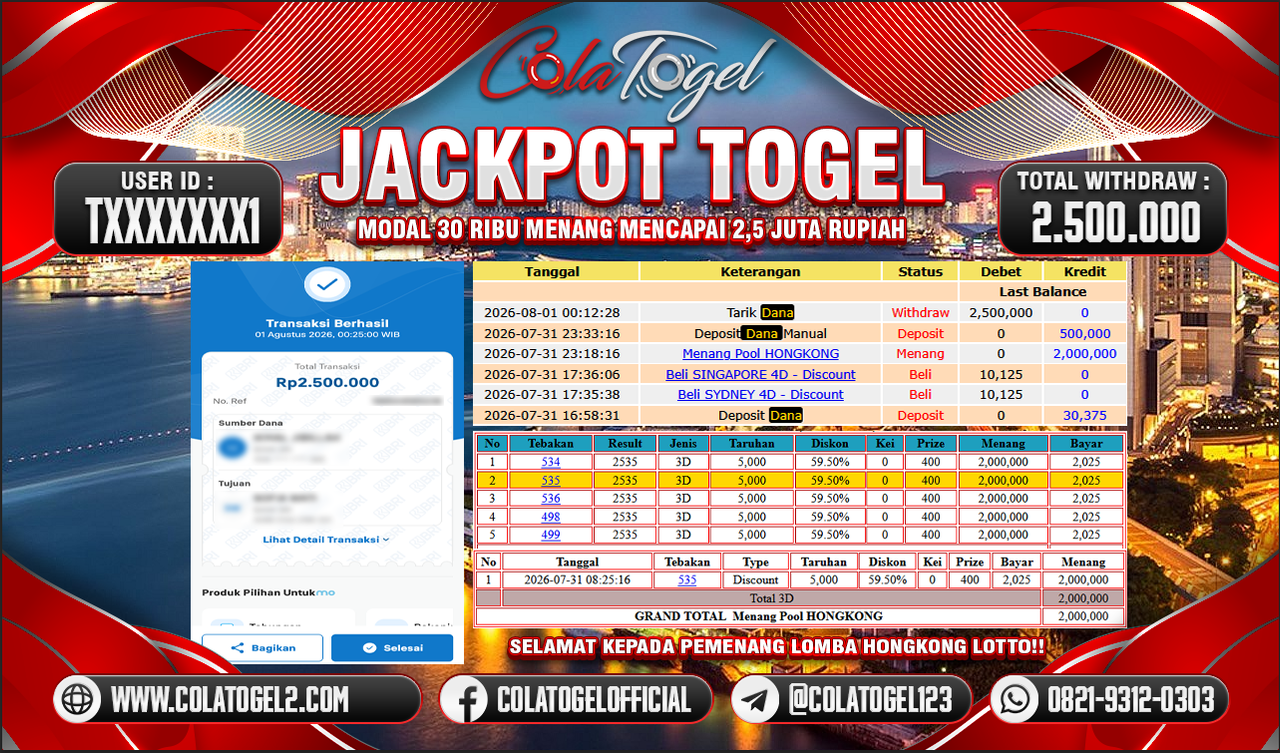 JACKPOT HONGKONG LOTTO!!