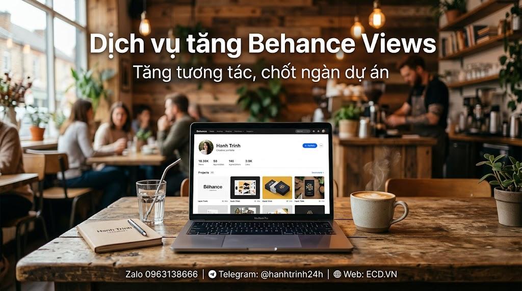 tăng behance views hiệu quả project behance