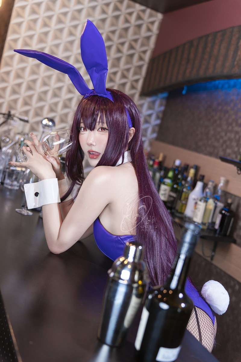 切切Celia 斯卡哈兔女郎 Scathach Bunny Cosplay 高清写真 36P插图4