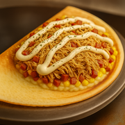 Ilustra??o do crepe Frango com Calabresa