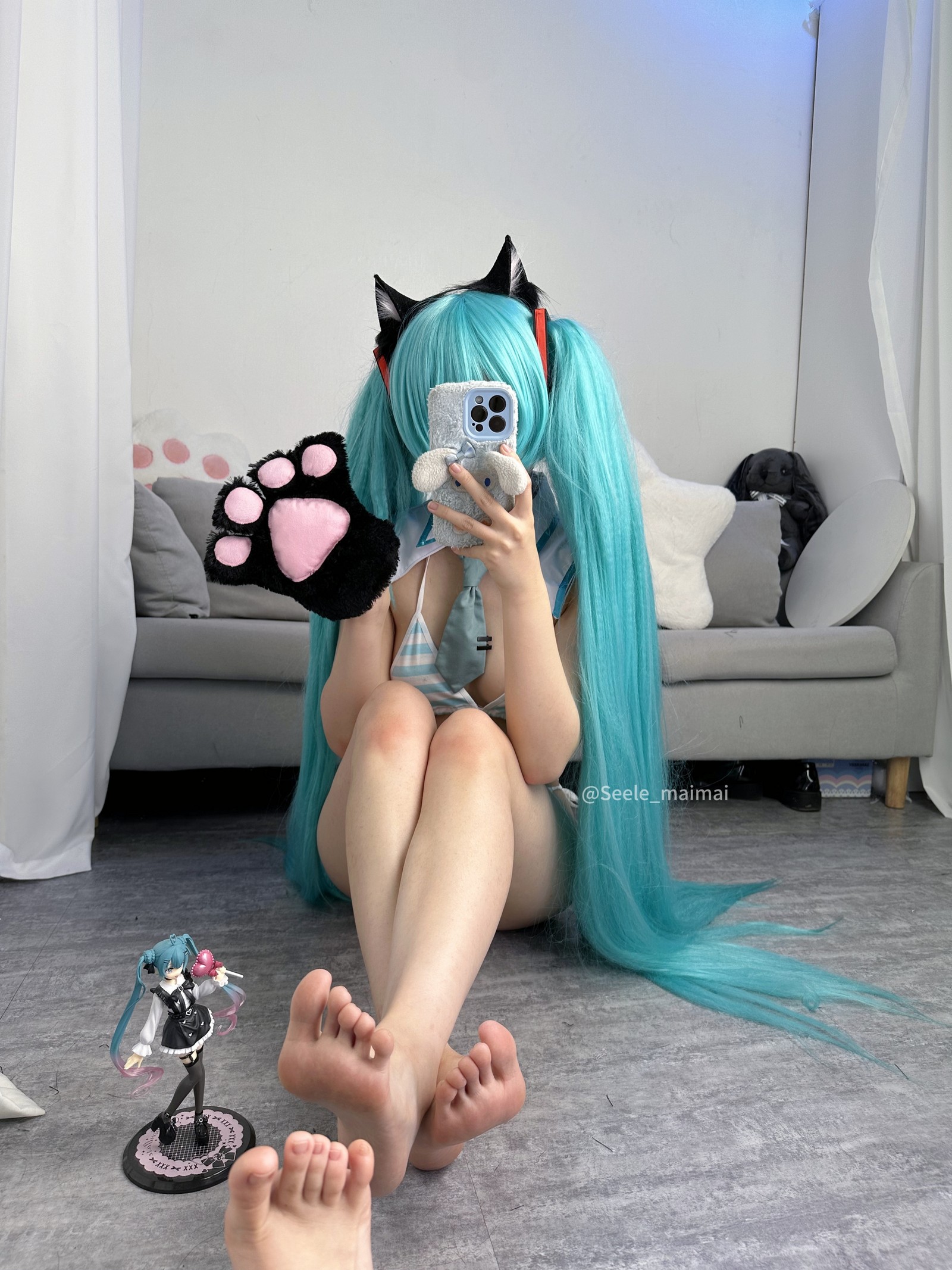 Seele麦麦初音未来主题写真｜可爱蓝系高清图包（80P-273MB）插图1