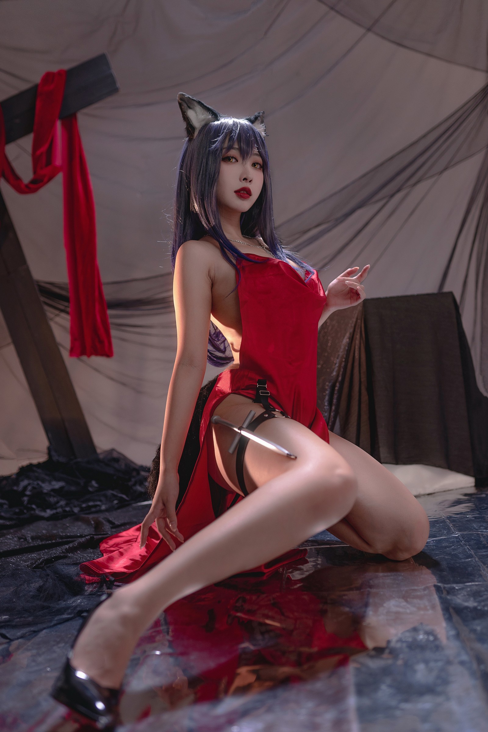 宮本桜 德克萨斯 同人礼服 Cosplay 写真｜明日方舟主题（23P｜193MB）插图1