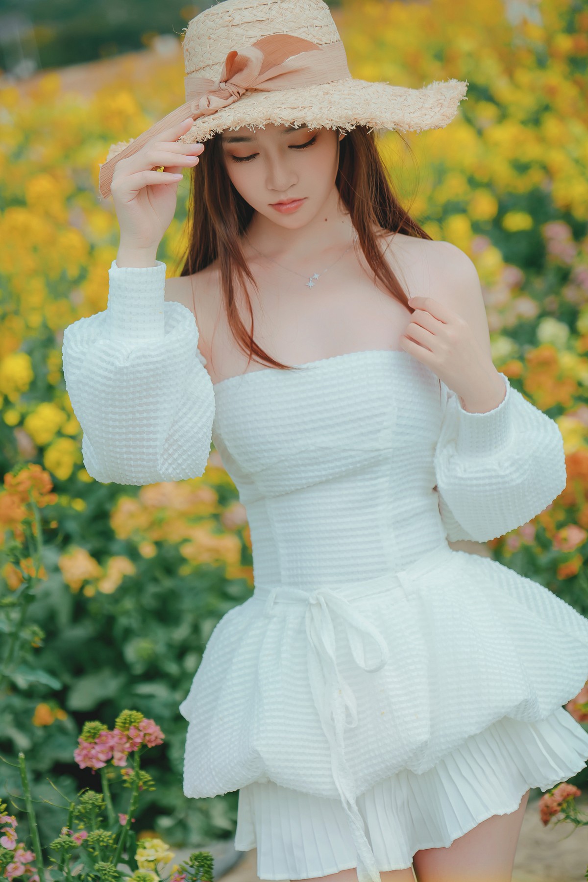 年年nnian 花野写真 自然花海少女图集插图1