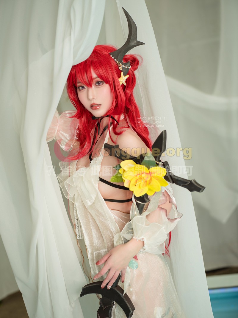 切切Celia 明日方舟 史尔特尔泳装 Surtr Cosplay 写真 27P插图2